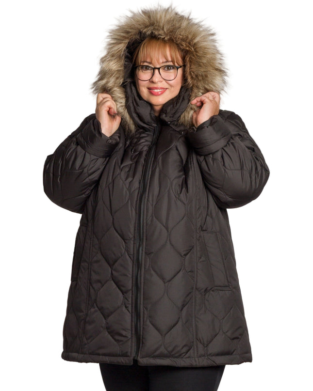 Jachetă de damă din burete cu glugă și buzunare