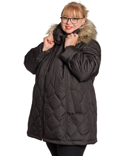 Jachetă de damă din burete cu glugă și buzunare