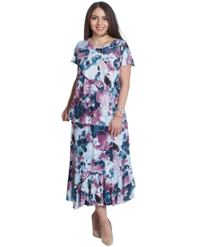Set elegant de fuste maxi marimi mari pentru primavara-vara