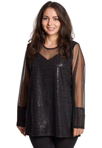 Tunică maxi formală cu tul și mâneci 3/4