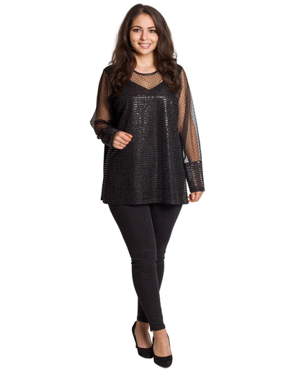 Tunică maxi formală cu tul și mâneci 3/4