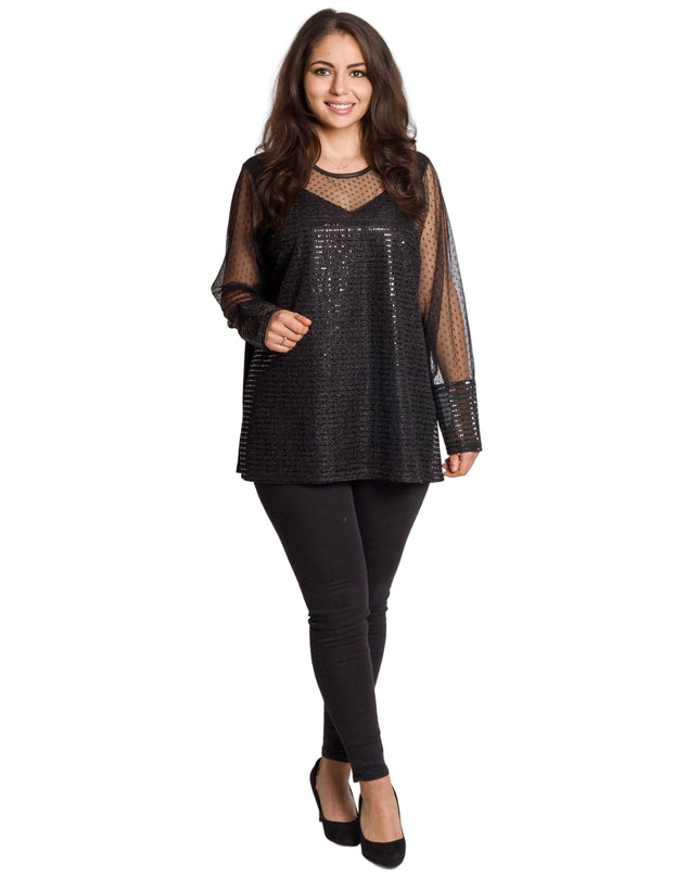 Tunică maxi formală cu tul și mâneci 3/4