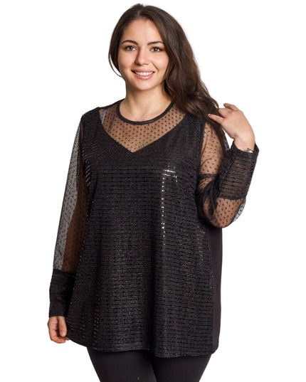 Tunică maxi formală cu tul și mâneci 3/4