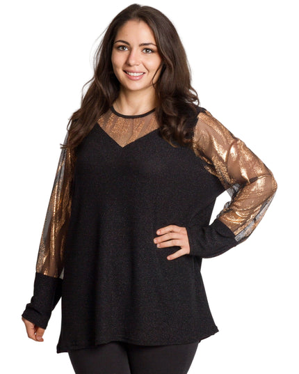 Tunică maxi formală cu tul și mâneci 3/4