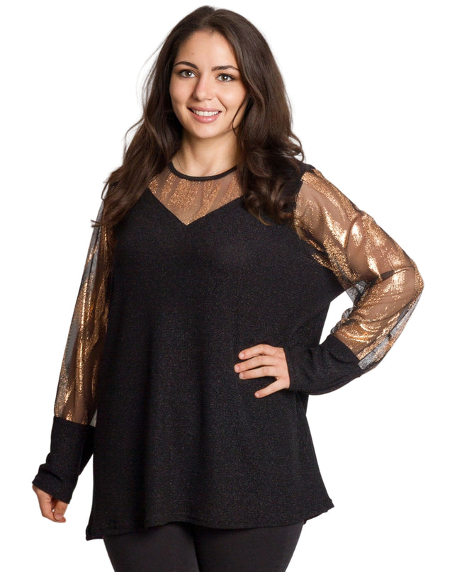 Tunică maxi formală cu tul și mâneci 3/4