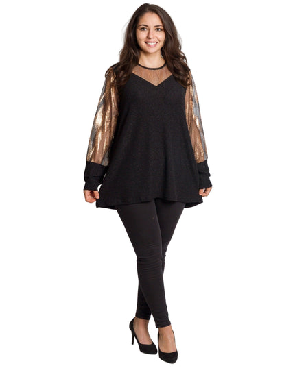 Tunică maxi formală cu tul și mâneci 3/4