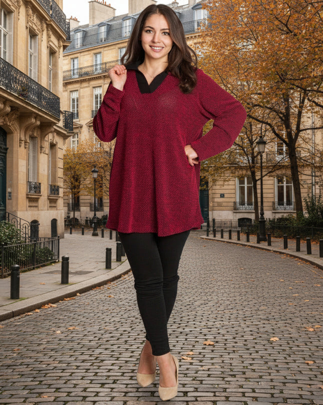 Tunică maxi formală cu flori roșii din șifon și maiou