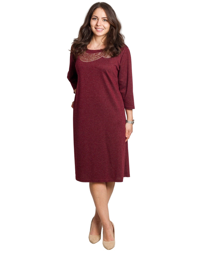 Rochie lungă elegantă, mărimi mari - Model floral