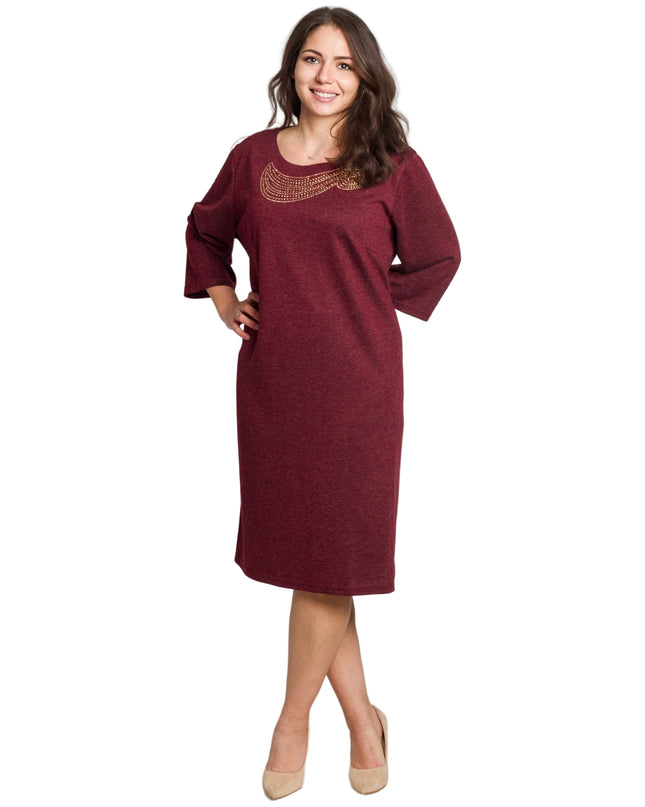 Rochie lungă elegantă, mărimi mari - Model floral