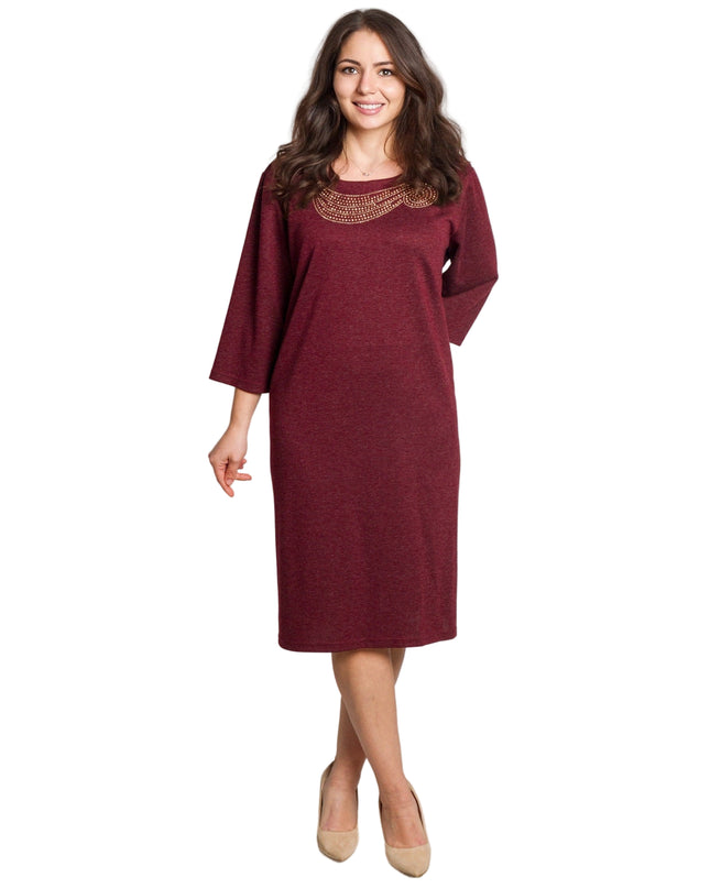 Rochie lungă elegantă, mărimi mari - Model floral