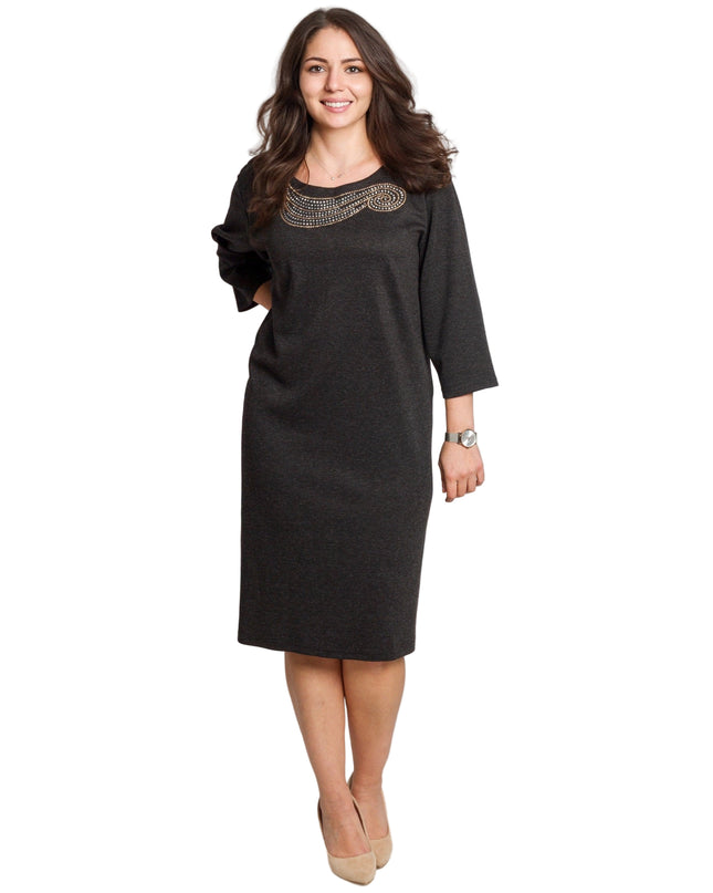 Rochie lungă elegantă, mărimi mari - Model floral