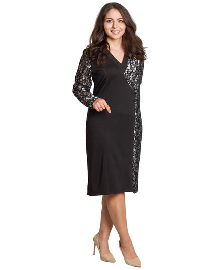 Rochie decupată din șifon cu flori mov