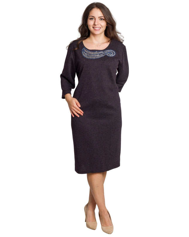 Rochie lungă elegantă, mărimi mari - Model floral