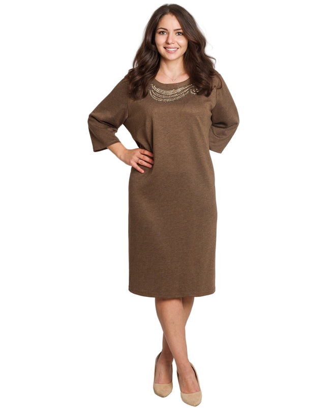 Rochie lungă elegantă, mărimi mari - Model floral