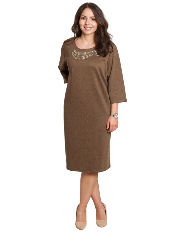 Rochie lungă elegantă, mărimi mari - Model floral