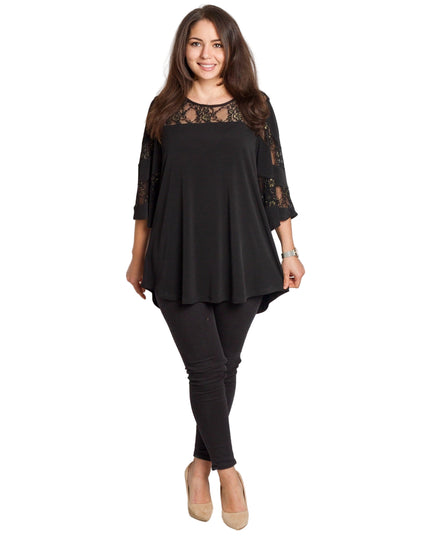 Tunică elegantă pentru femei - Mâneci spectaculoase cu buline