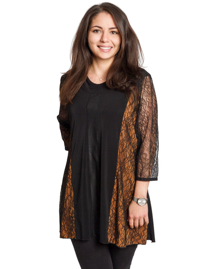 Tunică elegantă pentru femei - Mâneci spectaculoase cu buline