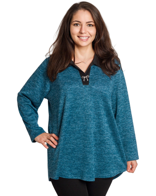 Tunică elegantă pentru femei - Mâneci spectaculoase cu buline