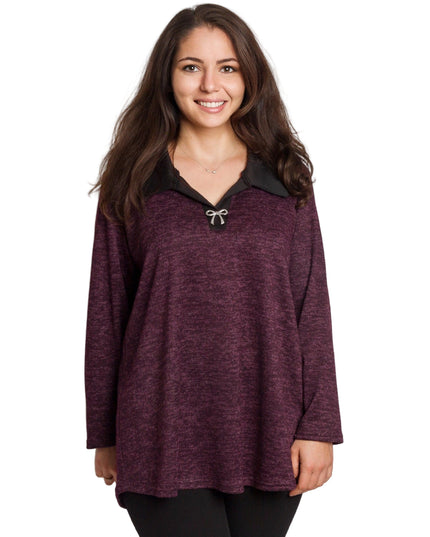 Tunică elegantă pentru femei - Mâneci spectaculoase cu buline