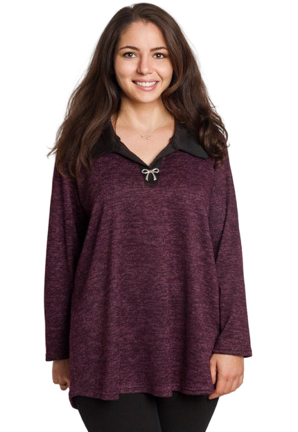 Tunică elegantă pentru femei - Mâneci spectaculoase cu buline