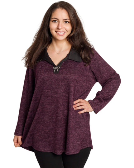 Tunică elegantă pentru femei - Mâneci spectaculoase cu buline