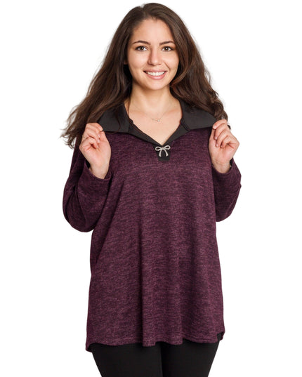 Tunică elegantă pentru femei - Mâneci spectaculoase cu buline