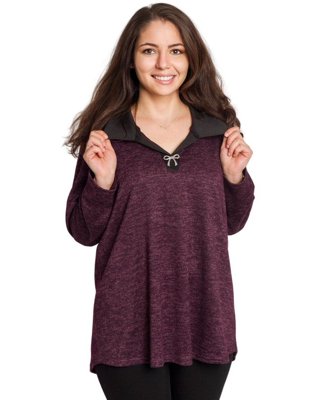 Tunică elegantă pentru femei - Mâneci spectaculoase cu buline