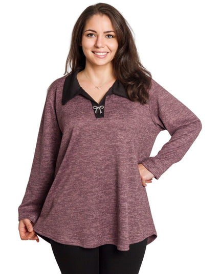 Tunică elegantă pentru femei - Mâneci spectaculoase cu buline