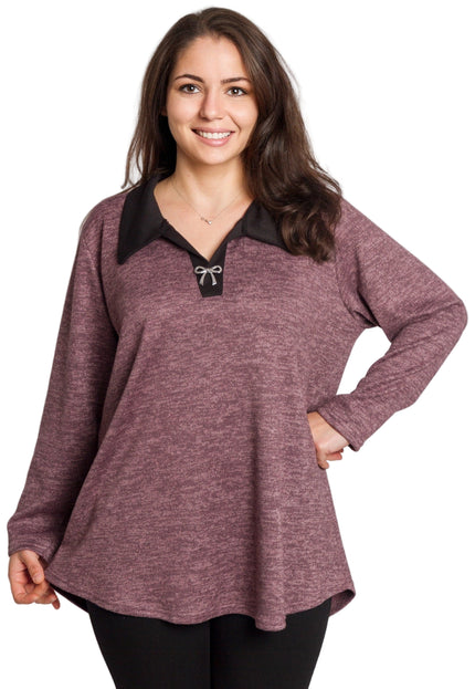 Tunică elegantă pentru femei - Mâneci spectaculoase cu buline