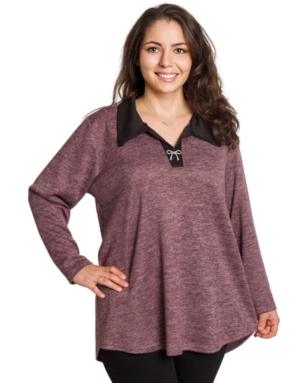 Tunică elegantă pentru femei - Mâneci spectaculoase cu buline