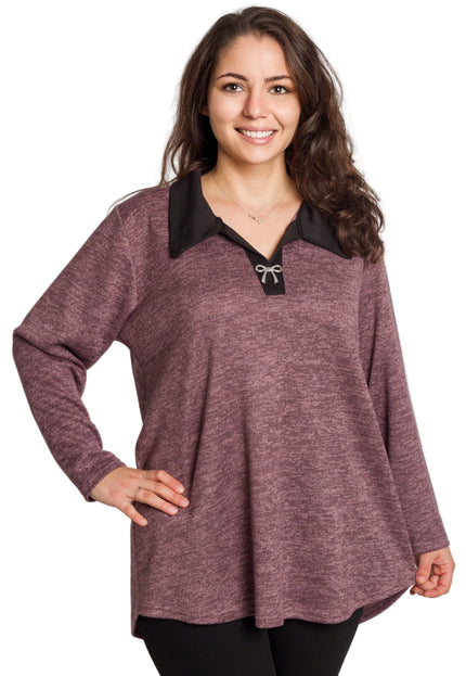 Tunică elegantă pentru femei - Mâneci spectaculoase cu buline