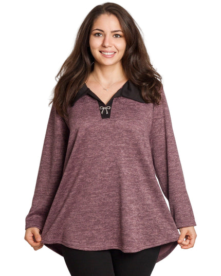 Tunică elegantă pentru femei - Mâneci spectaculoase cu buline