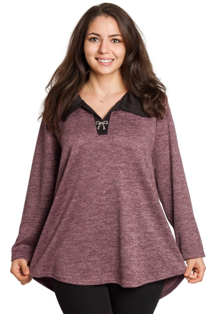 Tunică elegantă pentru femei - Mâneci spectaculoase cu buline