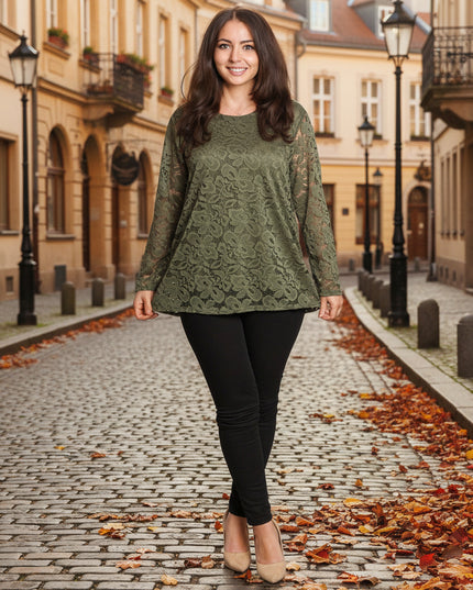 Tunică elegantă pentru femei - Mâneci spectaculoase cu buline