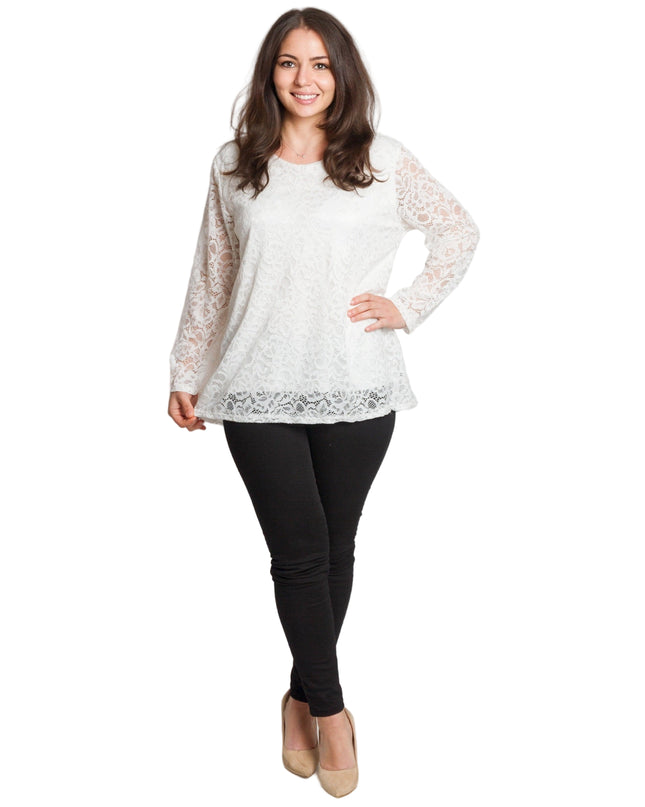 Tunică elegantă pentru femei - Mâneci spectaculoase cu buline