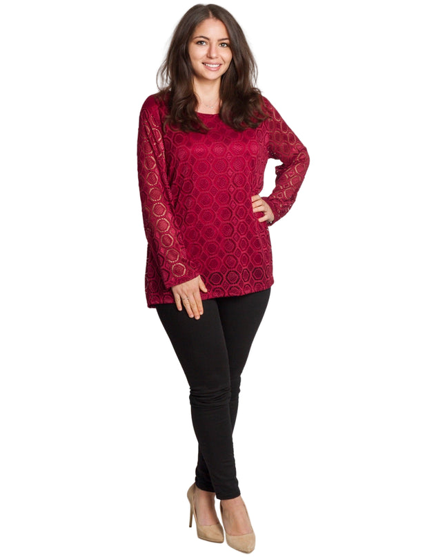 Tunică elegantă pentru femei - Mâneci spectaculoase cu buline