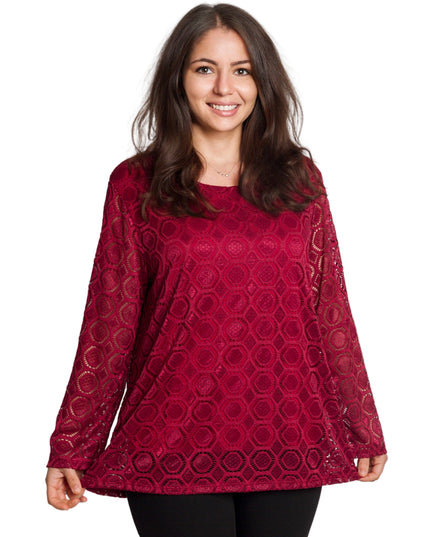 Tunică elegantă pentru femei - Mâneci spectaculoase cu buline