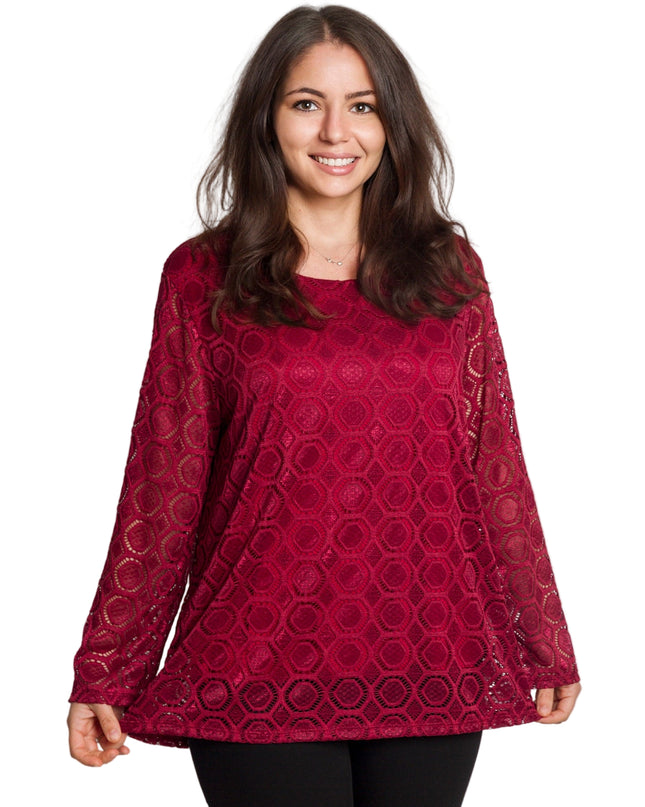 Tunică elegantă pentru femei - Mâneci spectaculoase cu buline