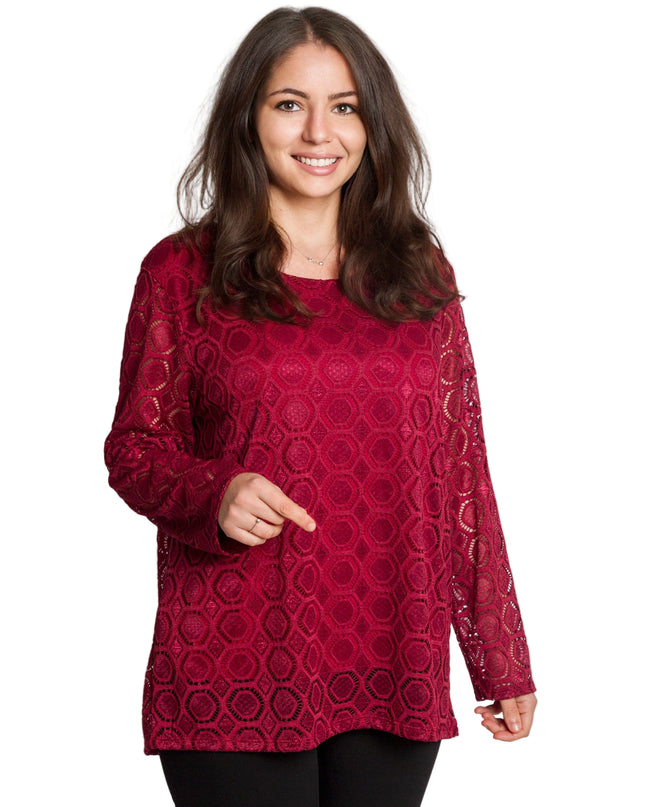 Tunică elegantă pentru femei - Mâneci spectaculoase cu buline