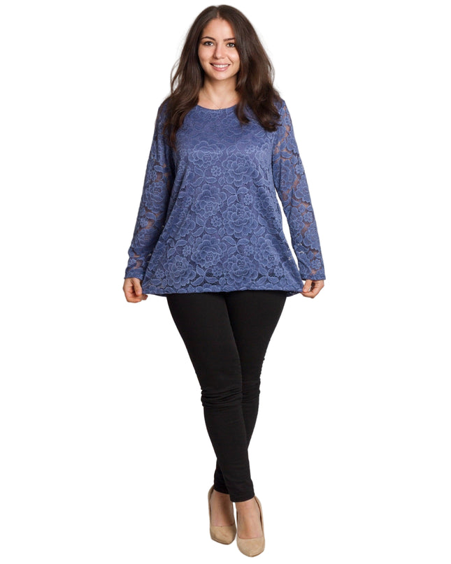 Tunică elegantă pentru femei - Mâneci spectaculoase cu buline