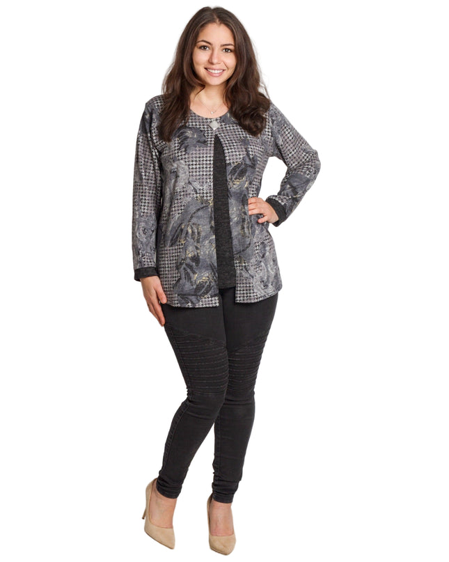 Tunică maxi elegantă cu broșă – Pentru ocazii formale