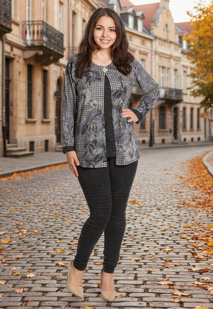 Tunică maxi elegantă cu broșă – Pentru ocazii formale