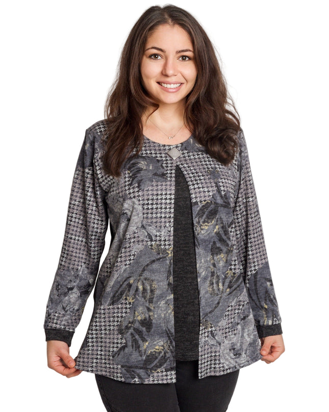 Tunică maxi elegantă cu broșă – Pentru ocazii formale