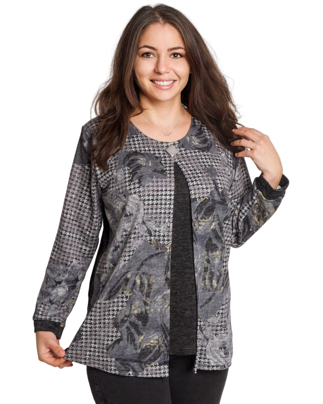 Tunică maxi elegantă cu broșă – Pentru ocazii formale