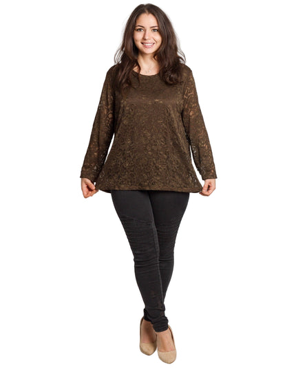 Tunică elegantă pentru femei - Mâneci spectaculoase cu buline