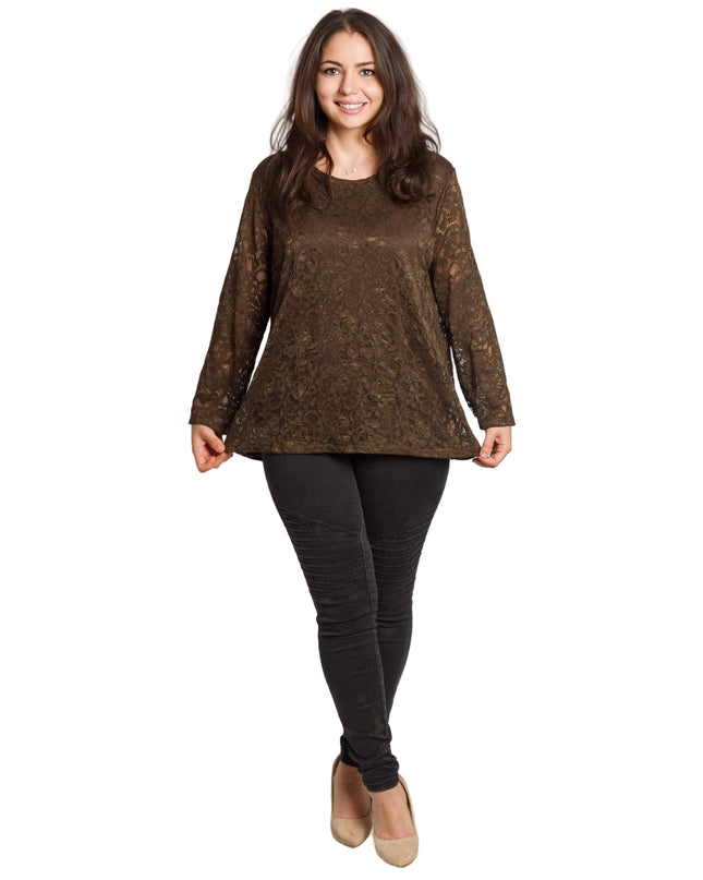 Tunică elegantă pentru femei - Mâneci spectaculoase cu buline