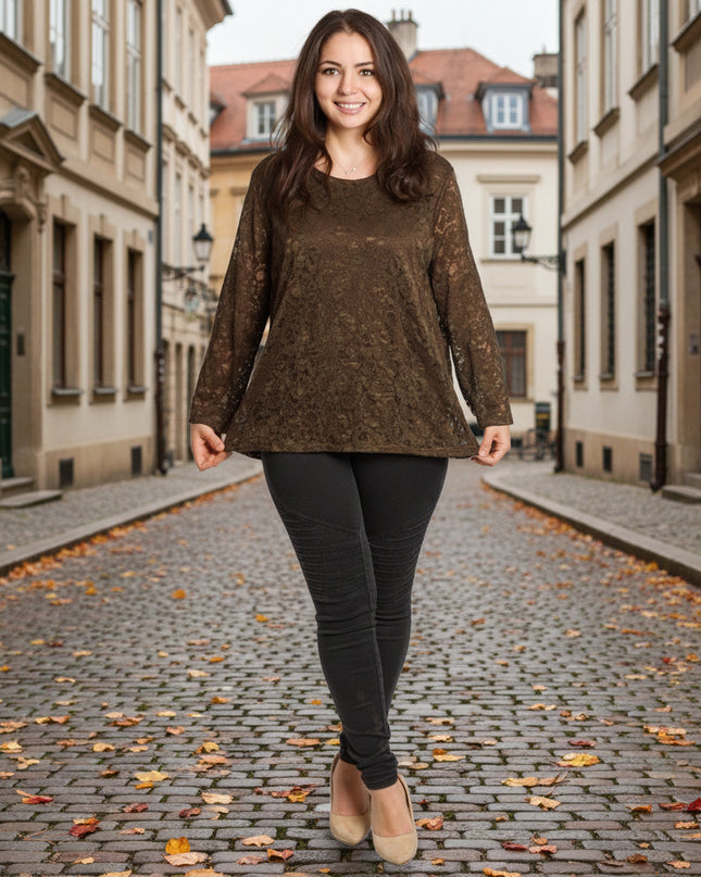 Tunică elegantă pentru femei - Mâneci spectaculoase cu buline