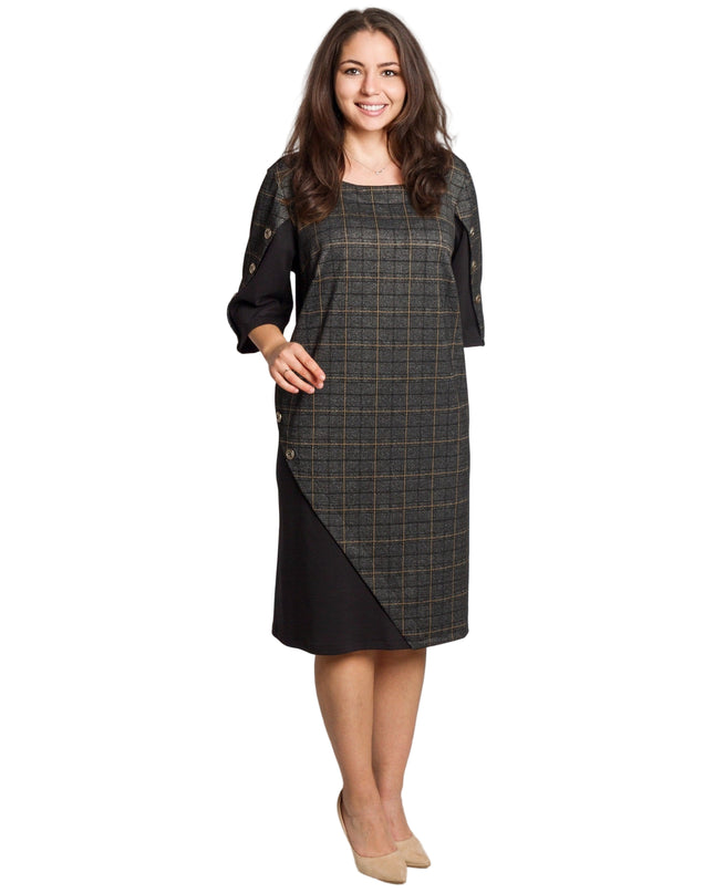 Rochie lungă elegantă, mărimi mari - Model floral