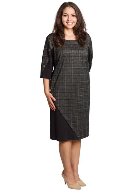 Rochie lungă elegantă, mărimi mari - Model floral