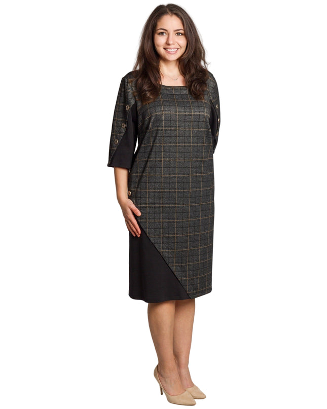 Rochie lungă elegantă, mărimi mari - Model floral